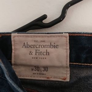 A & F slim boot button fly men's jeans 30 X 30